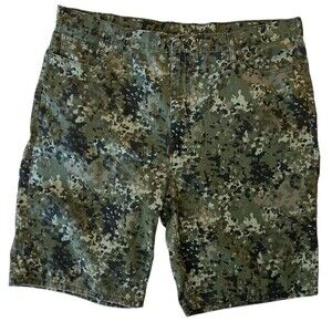 Levis 469 Shorts Mens 44 Green Camouflage Denim Jorts‎ Workwear Bermuda